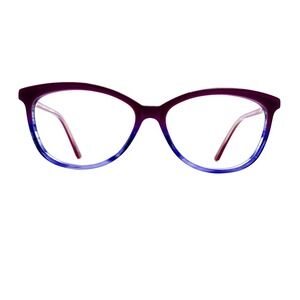 New Dream Himax Purple Magenta Pink Clear Ombre Cat Eye Glasses F8827 54 15 143